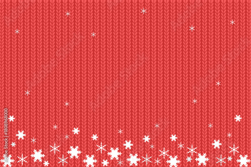 雪の結晶、ニット編み物の背景イラスト