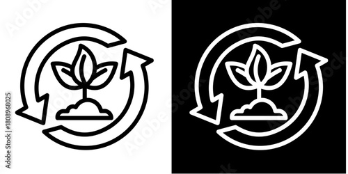 Soil Restoration  Icon Set White Style Collection
