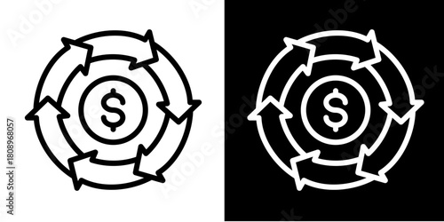 Circular Economy  Icon Set Multiple Style Collection
