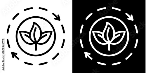 Biodiversity  Icon Set White Style Collection
