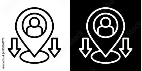 Local Impact  Icon Set White Style Collection
