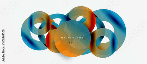 Abstract fluid shapes overlap, creating vibrant color gradients. Modern design element for backgrounds, presentations. Smooth transitions visible.