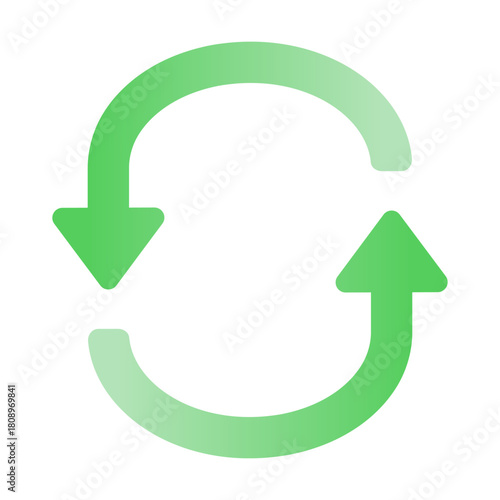 円形に動く流れを示した回転矢印のイラスト