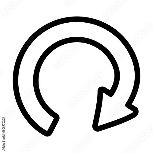 円形に循環する動きを示した回転矢印のイラスト