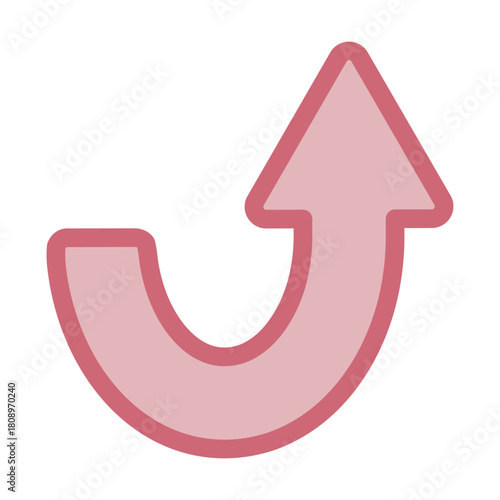 上へ勢いよく伸びる矢印を際立たせたベクターイラスト