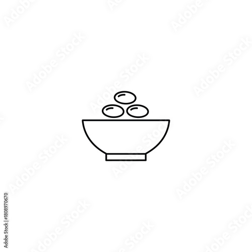 Dates Fruit Bowl Icon