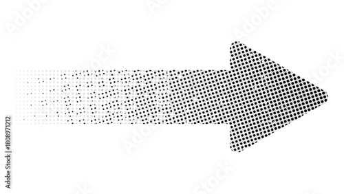 ドット調の質感で構成した右向き矢印のイラスト