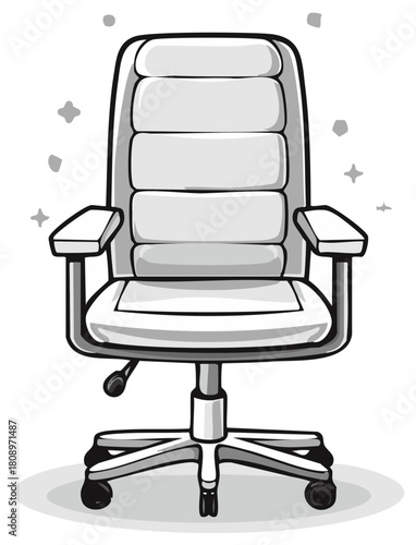 Stylish Gray Modern Office Chair with Wheels and Armrests for Comfortable Seating