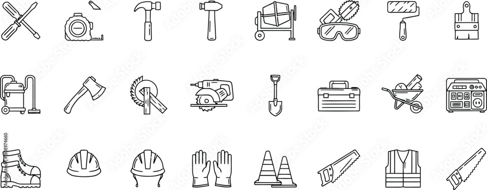 Naklejka premium Hand drawn cleaning supplies icons set sketch style