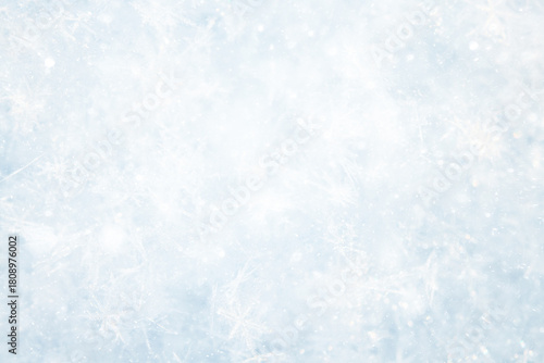 winter snow texture, blue abstract winter cold background snow surface, blurred backdrop