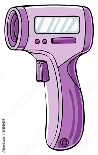 Infrared No Contact Thermometer Illustration Preventative Medicine Healthcare Tool