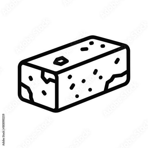 Illustration of a granola bar isolated on