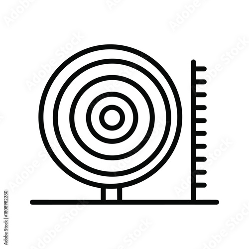 Target practice icon isolated on for sport and recreation