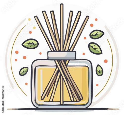 Aroma Diffuser with Reeds and Essential Oil for Home Fragrance and Decoration