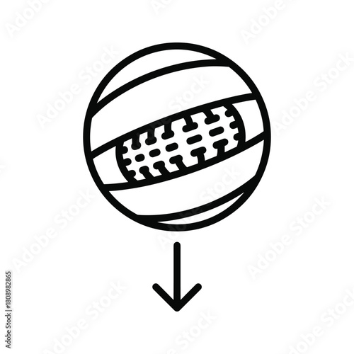 Medicine ball for exercise isolated on