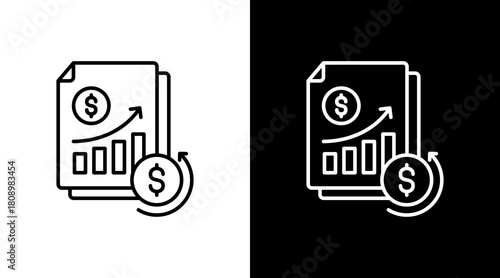 Treasury Stock White Icon Set Design