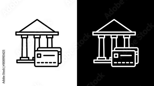Financial Transactions White Icon Set Design