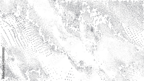 Halftone grunge frame texture vector for distressed overlay and creative background use. Mottled grayscale grunge texture background for modern abstract design elements. 