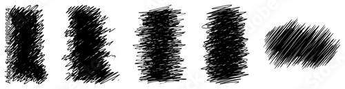 Hand Drawn Scribble Shading Texture Brush Strokes Vector Set