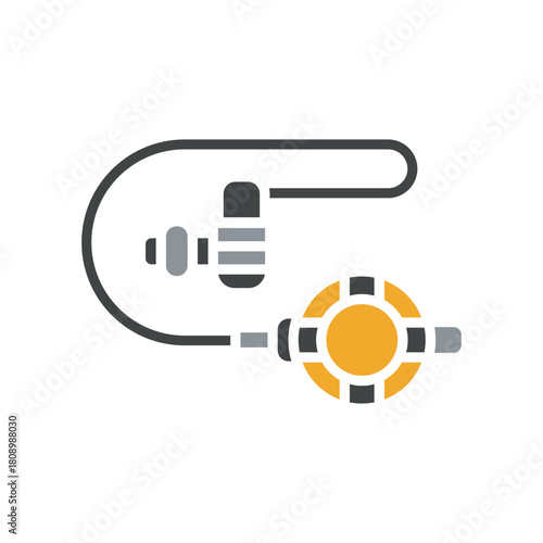 regulator black line icon for digital and print projects.