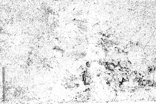 Gritty distressed grunge texture overlay, black specks on white background
