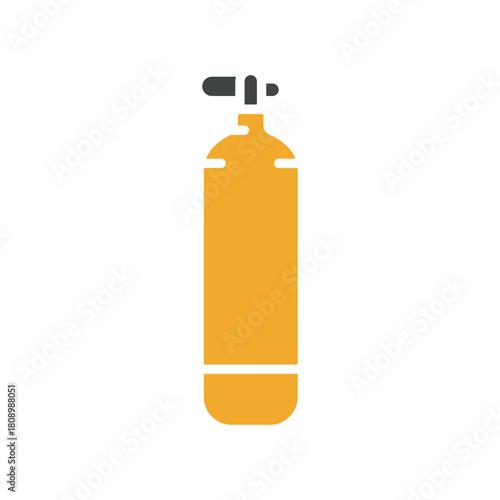 
scuba tank black line icon for digital and print projects.