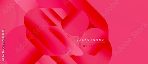 Abstract pink design. Overlapping shapes create dynamic visual effect. Text reads background design. Modern, vibrant composition.