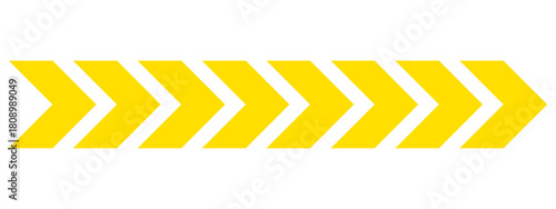 Bright yellow chevron arrows repeating pattern for direction, movement, signage and design