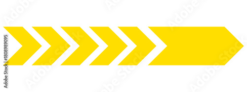 Yellow dynamic arrow symbol