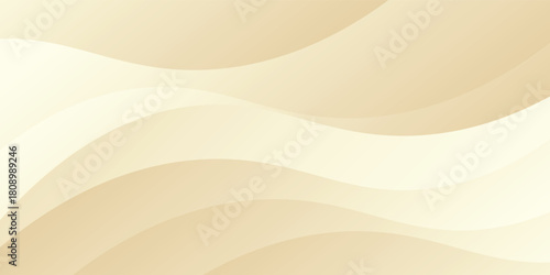 Vector elegant pastel light brown abstract background combined with golden line curve elements. modern luxury design template, design