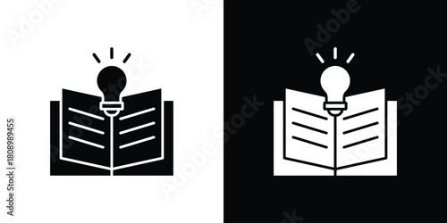 Interesting icon in glyph shilhouette black and white colors