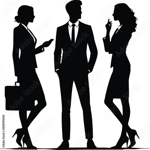 Business woman silhouette