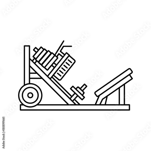 Leg press machine isolated on for building lower body strength