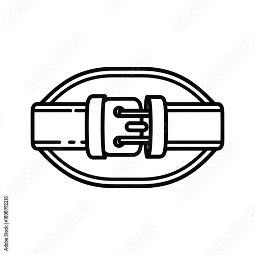 Waist belt with buckle isolated on for fitness and fashion