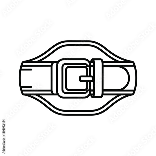 Waist belt outline isolated on for fashion and fitness use