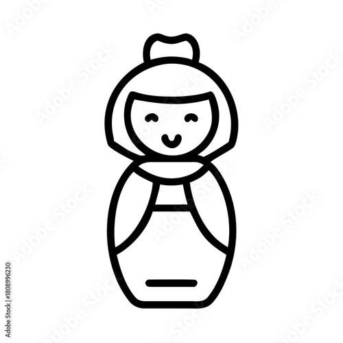 Japan Day kokeshi doll icon