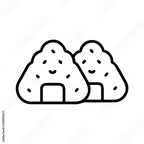 Japan Day onigiri ball icon