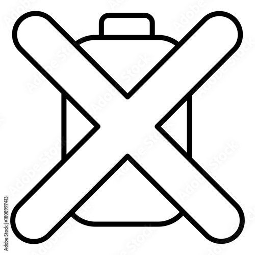 Outline Expired Battery Cross