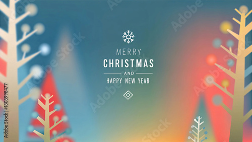 Merry Christmas and Happy New Year. Vector illustration for website banner, social media banner, greeting card, posters, covers, business and marketing material