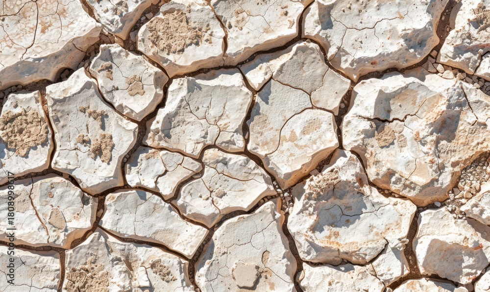 Obraz premium Cracked earth texture of dry land in an arid climate with brown soil