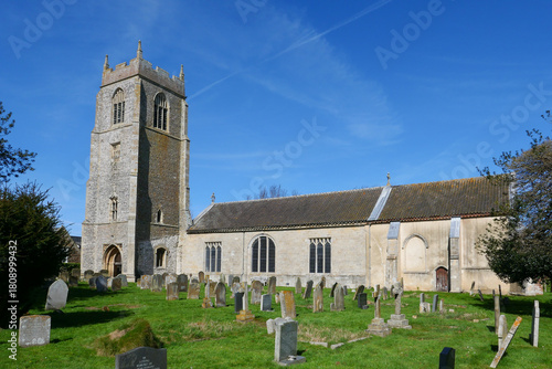 St Mary's Church in the village of Holme-next-the Sea, Norfolk, England, UK