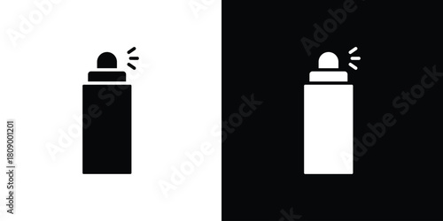 Spray icon in glyph shilhouette black and white colors