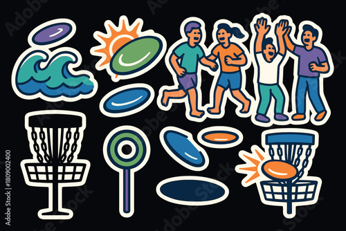 Energetic frisbee activity with friends in vibrant summer setting