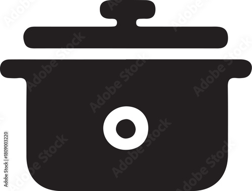 Flat vector icon set of kitchen gadgets  types in minimalist black and white style