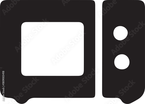 Flat vector icon set of kitchen gadgets  types in minimalist black and white style