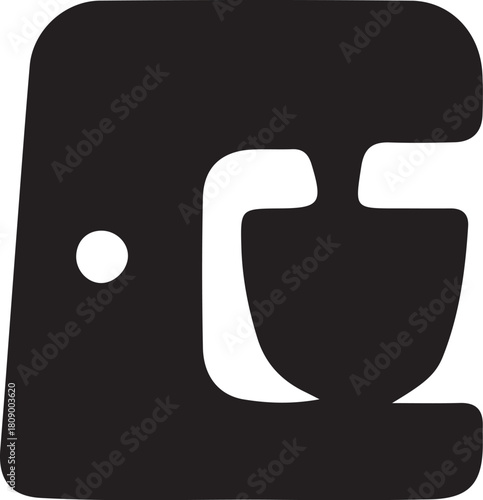 Flat vector icon set of kitchen gadgets  types in minimalist black and white style