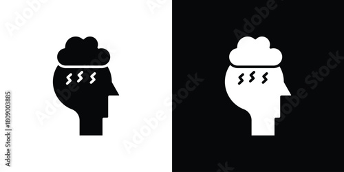 Trauma icon in glyph shilhouette black and white colors