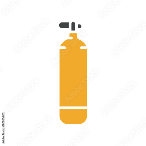 
scuba tank black line icon for digital and print projects.