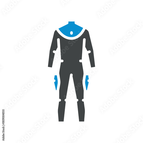 wetsuit black line icon for digital and print projects.
