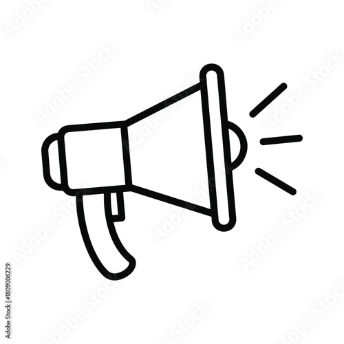 Loudspeaker or megaphone for announcement isolated on